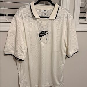 Nike Men's White Mesh Polo Shirt